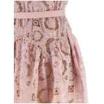 Self-Portrait Pink Floral Lace Mini Dress