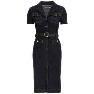 Self-Portrait Indigo Denim Midi Dress