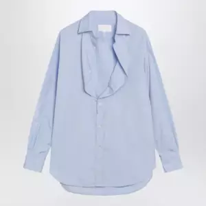 Maison Margiela Light blue blouse with folded collar