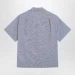Maison Margiela Light blue check bowling shirt