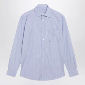 Maison Margiela Striped shirt in light blue cotton