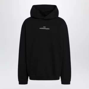 Maison Margiela Black hoodie with reversed logo