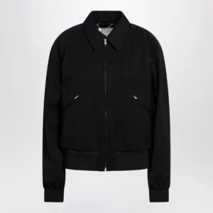 Maison Margiela Black zip-up jacket in virgin wool