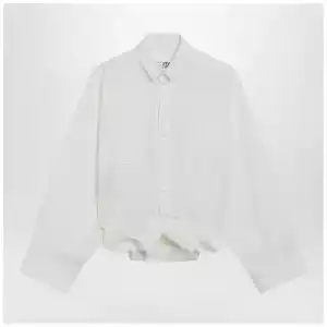 MM6 Maison Margiela White cotton shirt with mirrored effect