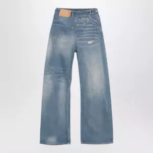 MM6 Maison Margiela Wide leg twist jeans blue