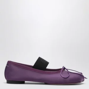MM6 Maison Margiela Anatomic Numeric plum-colored ballet flats