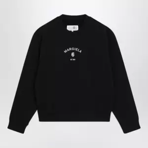MM6 Maison Margiela Numeric signature crewneck sweatshirt in black cotton