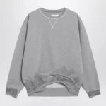 Maison Margiela Taped cotton jersey sweatshirt in grey