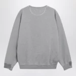 Maison Margiela Taped cotton jersey sweatshirt in grey