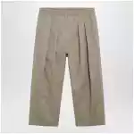 Maison Margiela Low-crotch cotton gabardine trousers in beige