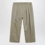 Maison Margiela Low-crotch cotton gabardine trousers in beige