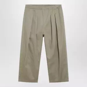 Maison Margiela Low-crotch cotton gabardine trousers in beige