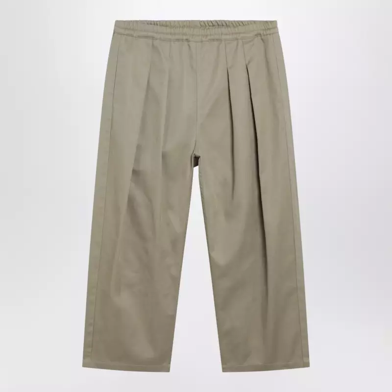 Maison Margiela Low-crotch cotton gabardine trousers in beige