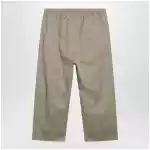 Maison Margiela Low-crotch cotton gabardine trousers in beige