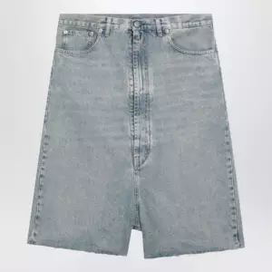 Maison Margiela Low-crotch denim bermuda shorts in ice blue