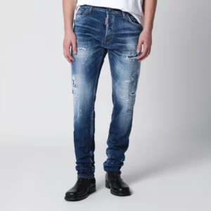 Dsquared2 Slim Washed Blue Jeans with Rips