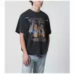 Dsquared2 Grey vintage-effect T-shirt with rock print