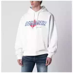 Dsquared2 White relaxed-fit sweatshirt with logo print