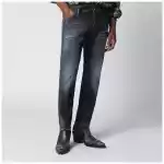 Dsquared2 Slim black washed jeans with distressed details