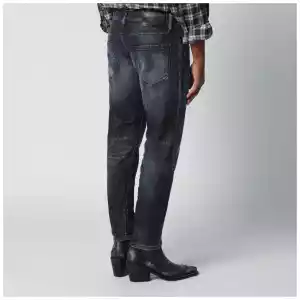 Dsquared2 Slim black washed jeans with distressed details