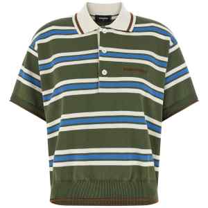 Dsquared2 Striped Knit Polo Shirt