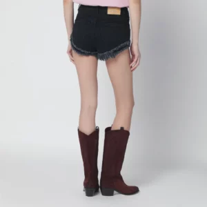 ISABEL MARANT Eneidala black washed denim shorts