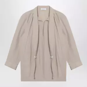 LEMAIRE Greige blouse with scarf