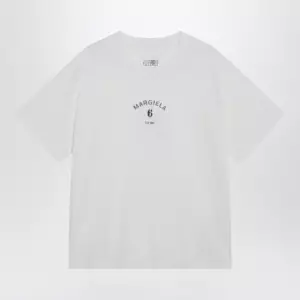 MM6 Maison Margiela White T-shirt with logo print