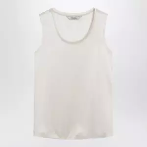 S Max Mara Ivory satin top