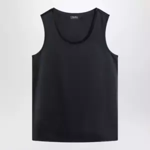 S Max Mara Midnight blue satin top