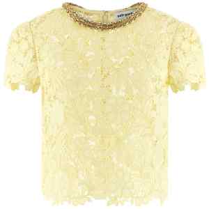 Self-Portrait Yellow Lace Top
