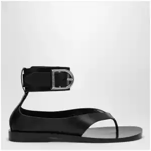 Durazzi Milano Black Sandals With Ankle Strap Closure