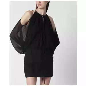 THE ANDAMANE Black off-shoulder blouse