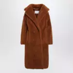 Max Mara Teddy Bear Icon coat in brown alpaca and wool