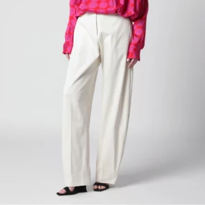 TheLatest Cream cotton palazzo trousers