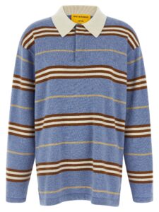 Guest In Residence Striped Rugby Polo Shirt