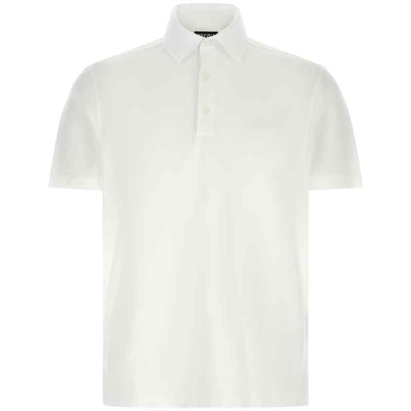 Zegna Piqué Cotton Polo Shirt