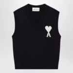 Ami Paris Ami De Coeur ink-colour vest