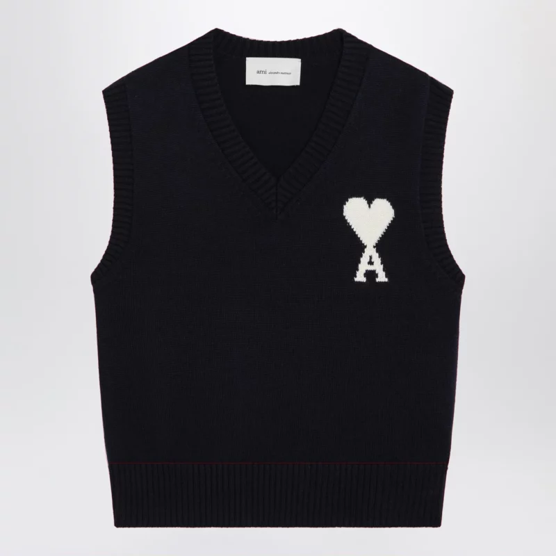 Ami Paris Ami De Coeur ink-colour vest