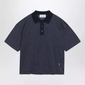 Blue/white striped Ami de Coeur polo by Ami Paris