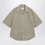 Ami Paris Beige taupe cotton bowling shirt