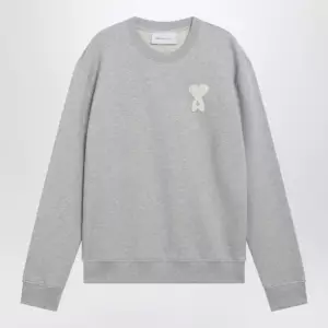 Ami Paris Grey Ami de Coeur cotton sweatshirt