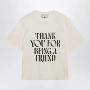 Ami Paris Cream white T-shirt in heavy cotton jersey
