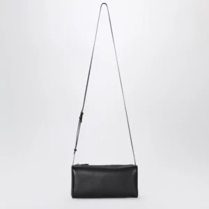 The Row 90's leather shoulder bag in black lambskin