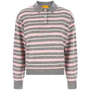 Guest In Residence Clloegiate Stripe Polo Sweater