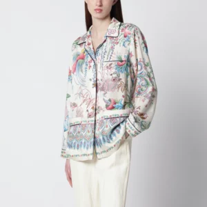 ETRO Floral print shirt in fluid twill