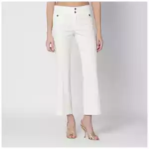 ETRO White cotton trousers