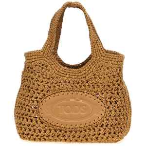 Tod's Small Raffia Shopping Bag