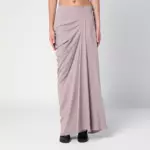 Dries Van Noten Pink long draped skirt