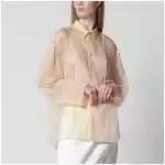 Alberta Ferretti Semi-sheer beige shirt